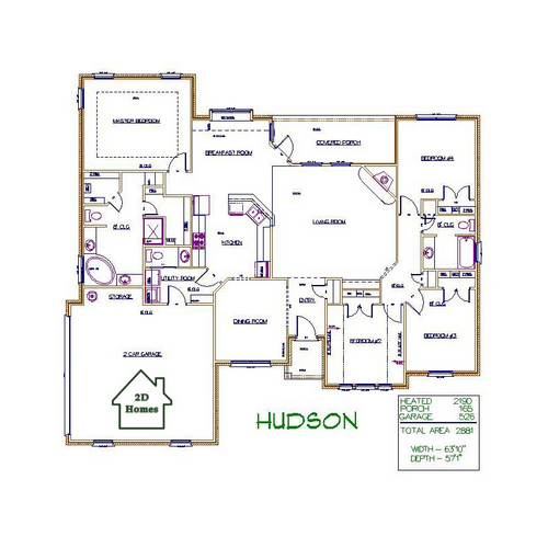 floor plan for  Hudson Less Than 2499 