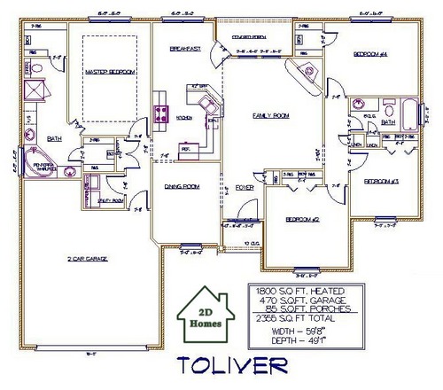 floor plan for  toliver less than 2000 