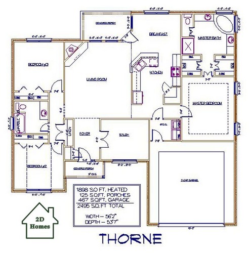 floor plan for  thorne less than2000 