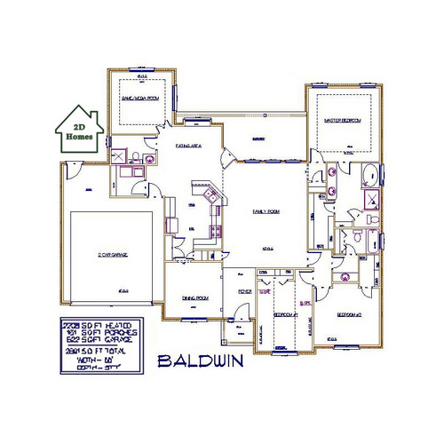 floor plan for  Baldwin Less Than 2499 